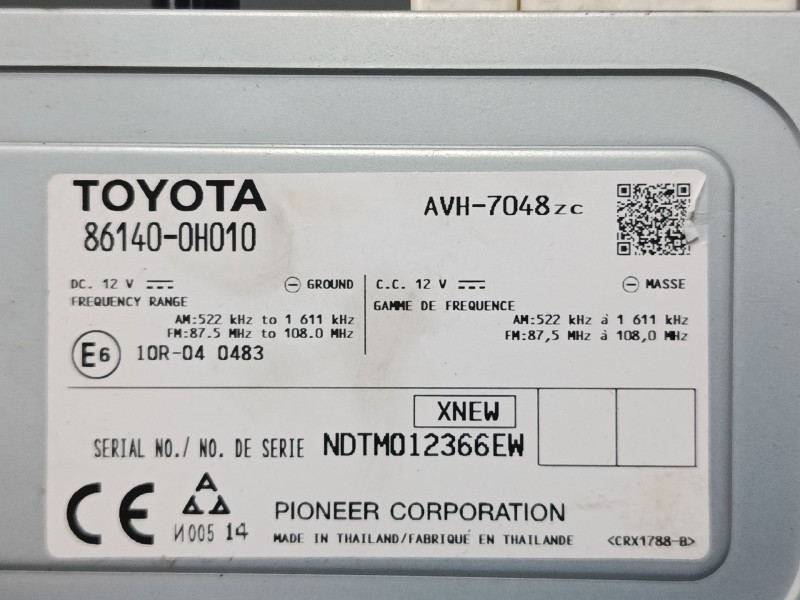 Recambio de pantalla multifuncion para peugeot 108 1.2 referencia OEM IAM 861400H010  