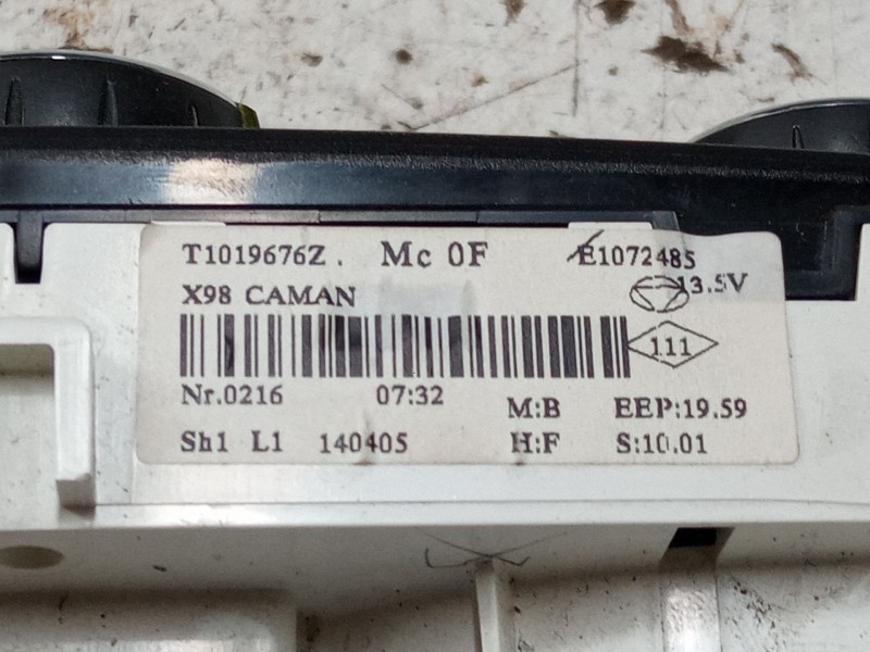 Recambio de mando climatizador para renault clio iv (bh_) 1.2 16v referencia OEM IAM T1019676Z  