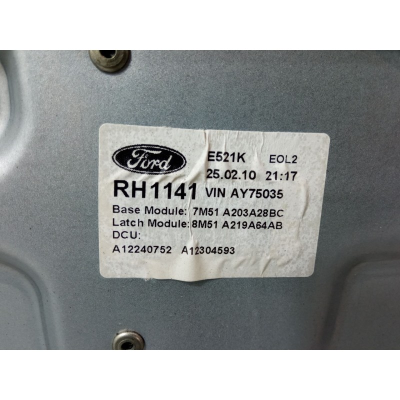 Recambio de elevalunas electrico delantero derecho para ford focus ii turnier (da_, ffs, ds) 1.6 referencia OEM IAM A12240752  