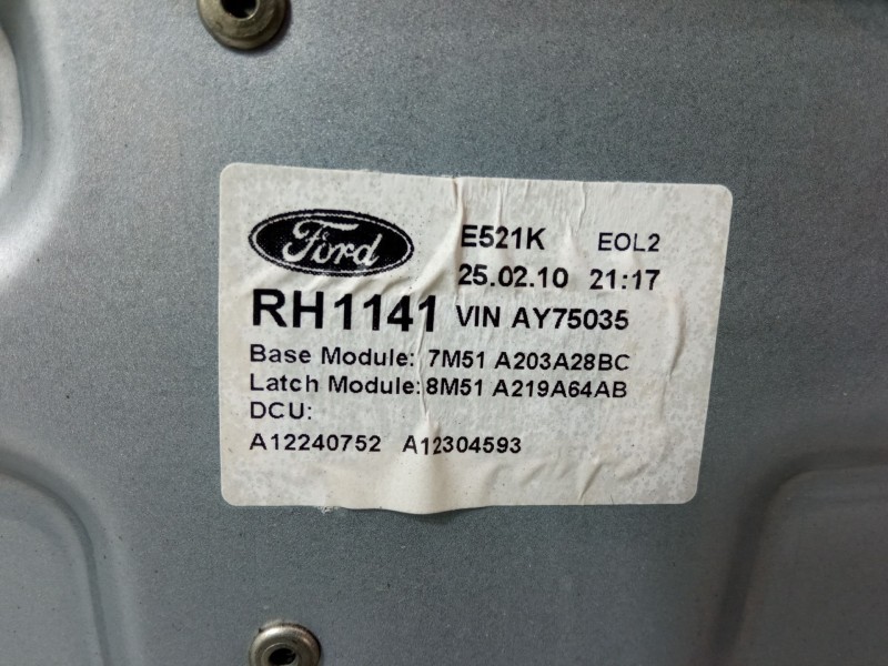 Recambio de elevalunas electrico delantero derecho para ford focus ii turnier (da_, ffs, ds) 1.6 referencia OEM IAM A12240752  