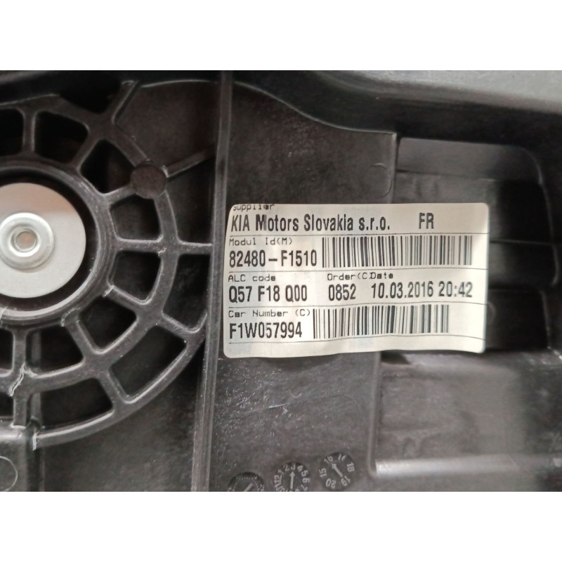 Recambio de elevalunas electrico delantero derecho para kia sportage iv (ql, qle) 1.7 crdi referencia OEM IAM 82480 F15110  