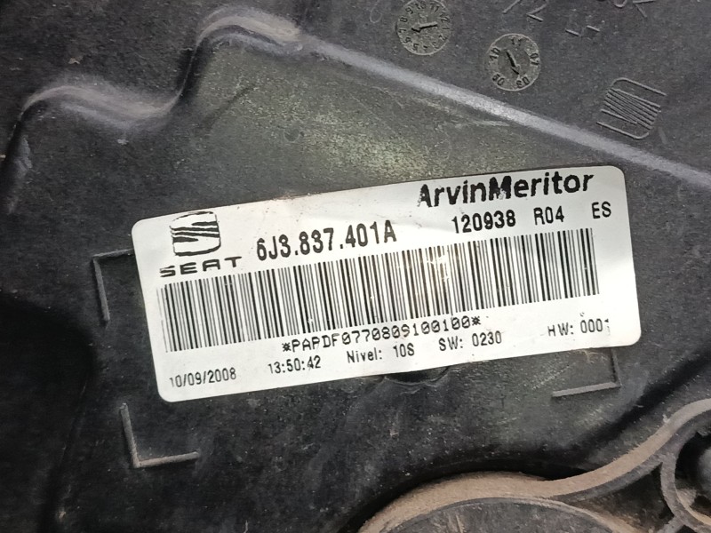 Recambio de elevalunas electrico delantero izquierdo para seat ibiza iv sc (6j1, 6p5) 1.9 tdi referencia OEM IAM 6J3 837 401A  