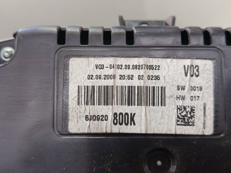 Recambio de cuadro instrumentos para seat ibiza iv sc (6j1, 6p5) 1.4 referencia OEM IAM 6J0920800K  