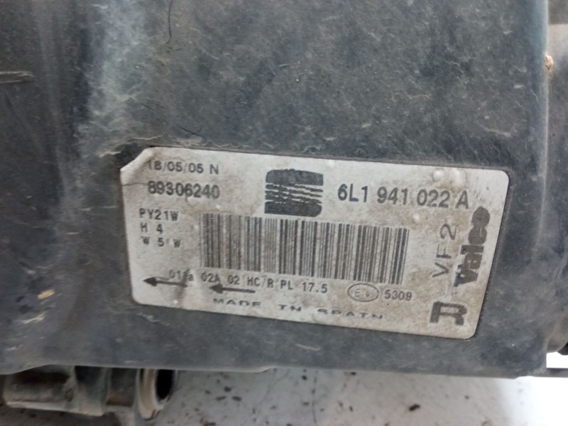 Recambio de faro derecho para seat ibiza iii (6l1) 1.4 16v referencia OEM IAM 6L1941022A  