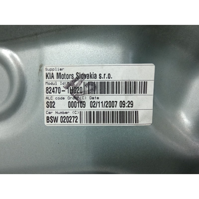 Recambio de elevalunas electrico delantero izquierdo para kia cee´d sw (ed) 2.0 crdi 140 referencia OEM IAM 82470 1H020  