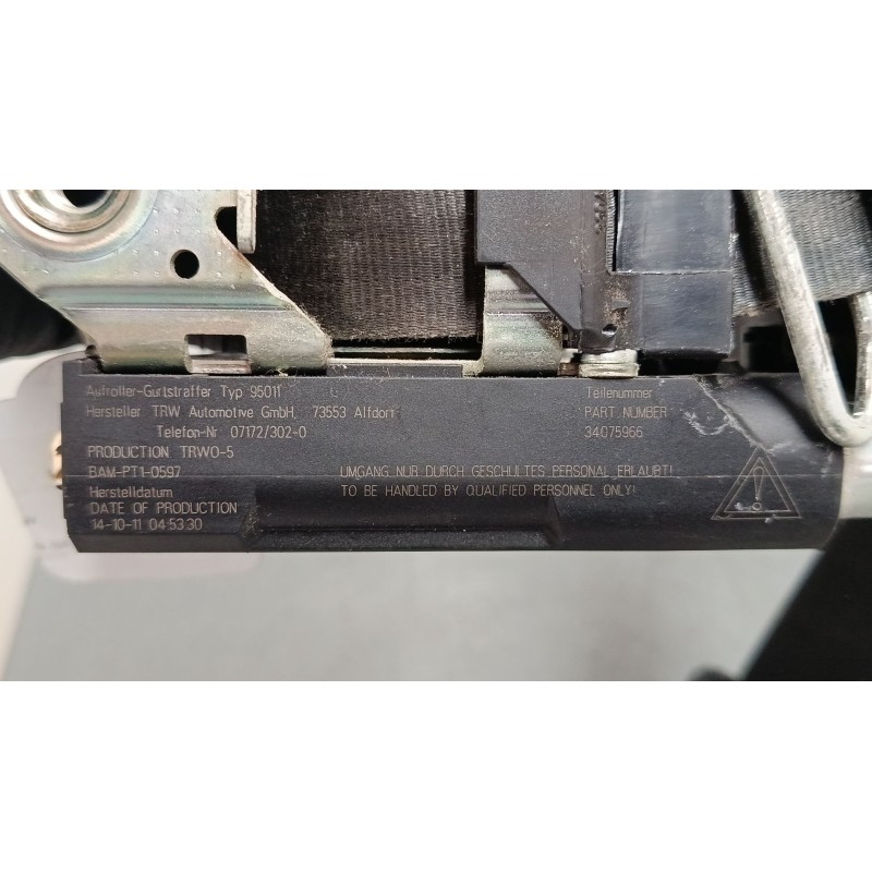 Recambio de cinturon seguridad delantero izquierdo para volkswagen polo v (6r1, 6c1) 1.2 tdi referencia OEM IAM 34075966  