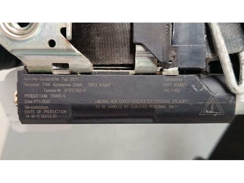 Recambio de cinturon seguridad delantero izquierdo para volkswagen polo v (6r1, 6c1) 1.2 tdi referencia OEM IAM 34075966  