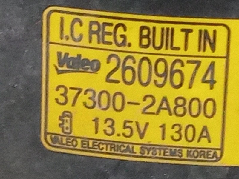 Recambio de alternador para hyundai i40 i (vf) 1.7 crdi referencia OEM IAM 373002A800  