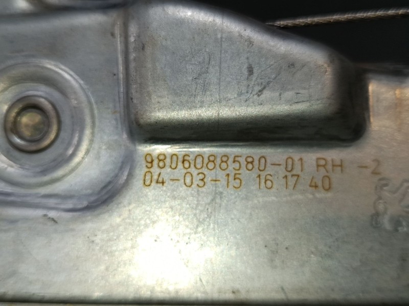 Recambio de elevalunas electrico trasero derecho para peugeot 2008 i (cu_) 1.2 thp 110 / puretech 110 referencia OEM IAM 9806082