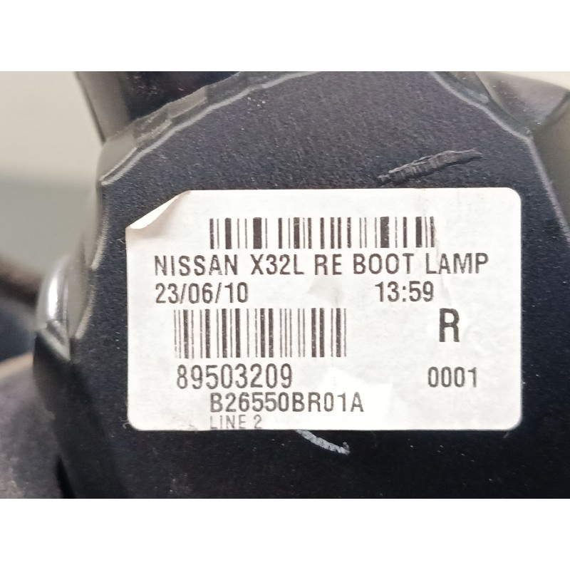 Recambio de piloto trasero porton derecho para nissan qashqai i (j10, nj10) 1.6 referencia OEM IAM 89503209 B26550BR01A 