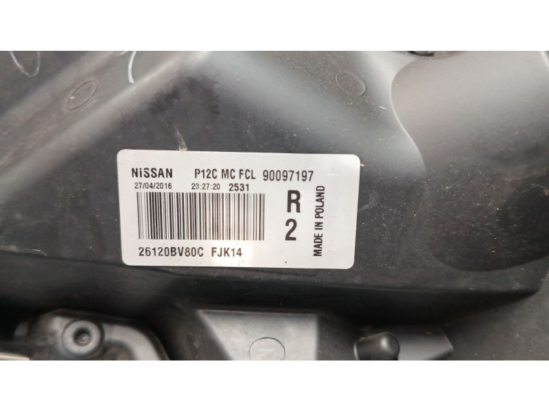 Recambio de faro derecho para nissan juke (f15) 1.2 dig-t referencia OEM IAM 26120BV80C  