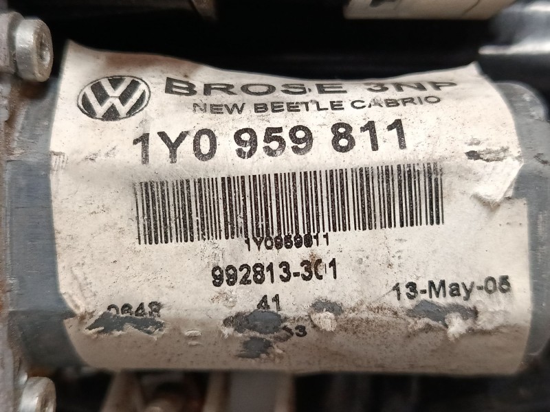Recambio de elevalunas electrico trasero izquierdo para volkswagen new beetle descapotable (1y7) 2.0 referencia OEM IAM 1Y095981