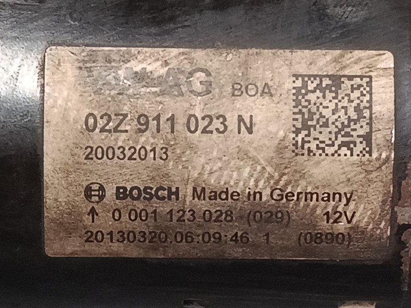 Recambio de motor arranque para volkswagen polo v (6r1, 6c1) 1.2 tdi referencia OEM IAM 02Z911023N  