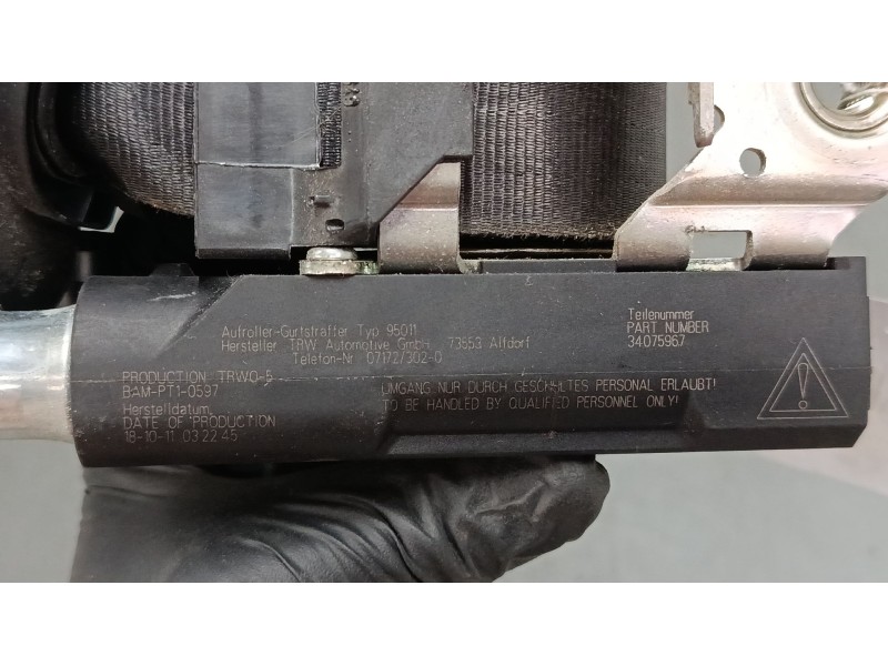 Recambio de cinturon seguridad delantero derecho para volkswagen polo v (6r1, 6c1) 1.2 tdi referencia OEM IAM 34075967  
