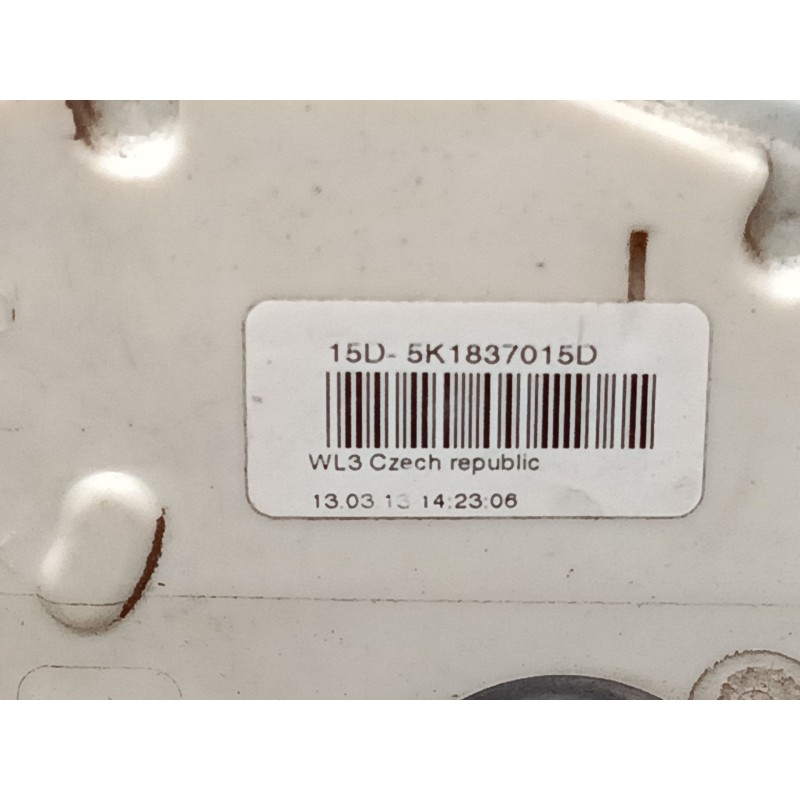 Recambio de cerradura puerta delantera izquierda para volkswagen polo v (6r1, 6c1) 1.2 tdi referencia OEM IAM 5K1837015D  