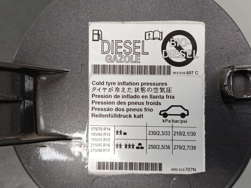 Recambio de tapa exterior combustible para volkswagen polo v (6r1, 6c1) 1.2 tdi referencia OEM IAM 6R0809999  