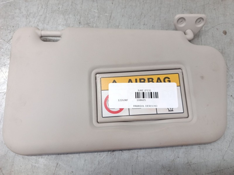 Recambio de parasol derecho para nissan juke (f15) 1.2 dig-t referencia OEM IAM 964001KA0A  