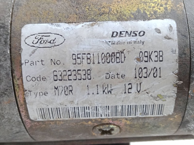 Recambio de motor arranque para ford ka (rb_) 1.3 i referencia OEM IAM 95FB11000BD  