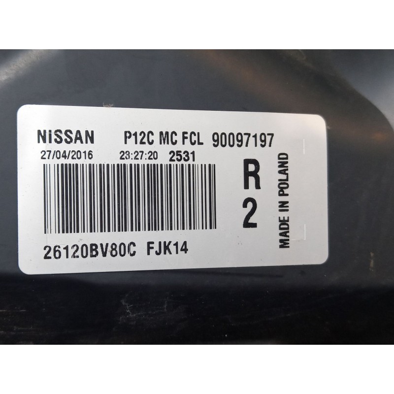 Recambio de faro luz diurna derecho para nissan juke (f15) 1.2 dig-t referencia OEM IAM 90097197 26120bv80c 