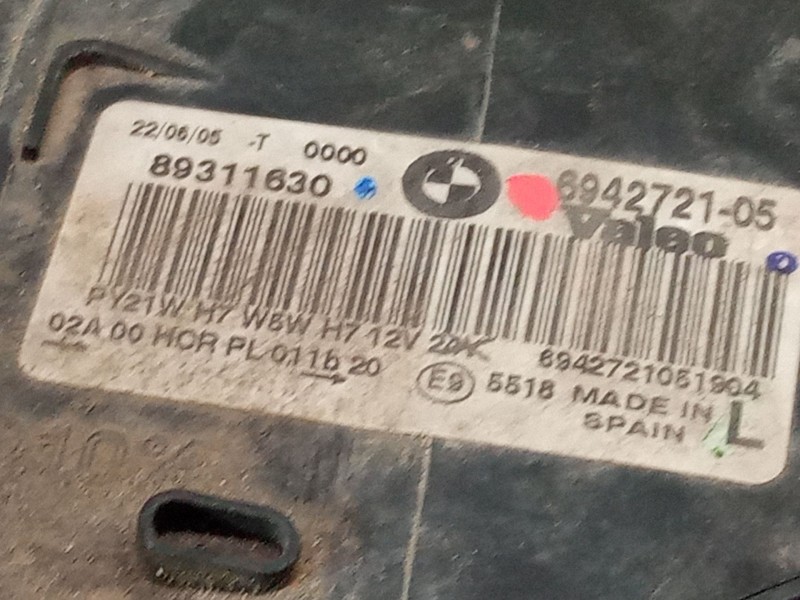 Recambio de faro izquierdo para bmw 3 (e90) 320 d referencia OEM IAM   