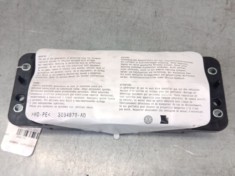 Recambio de airbag salpicadero para seat ibiza v (kj1, kjg) 1.0 mpi referencia OEM IAM 6F0880204D  