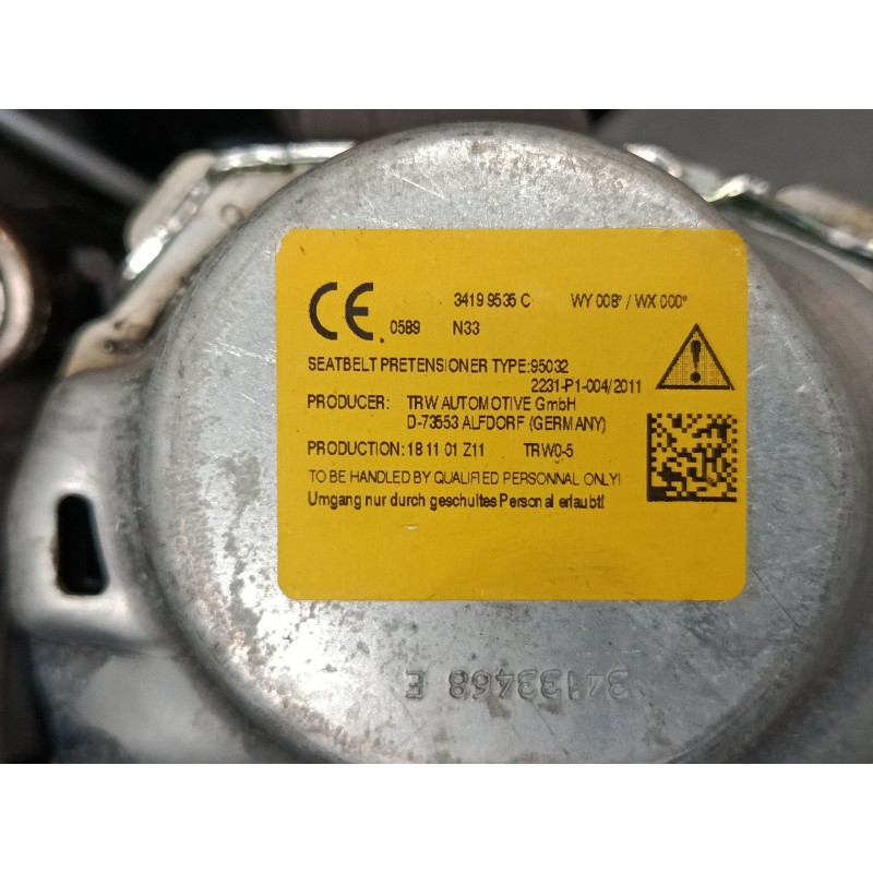 Recambio de cinturon seguridad delantero izquierdo para ford fiesta vii (hj, hf) 1.0 ecoboost referencia OEM IAM 34199535C  
