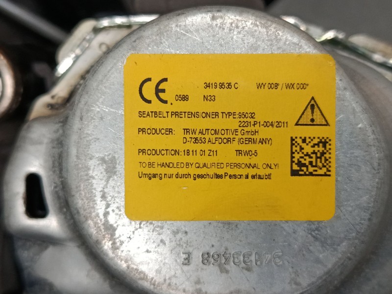 Recambio de cinturon seguridad delantero izquierdo para ford fiesta vii (hj, hf) 1.0 ecoboost referencia OEM IAM 34199535C  
