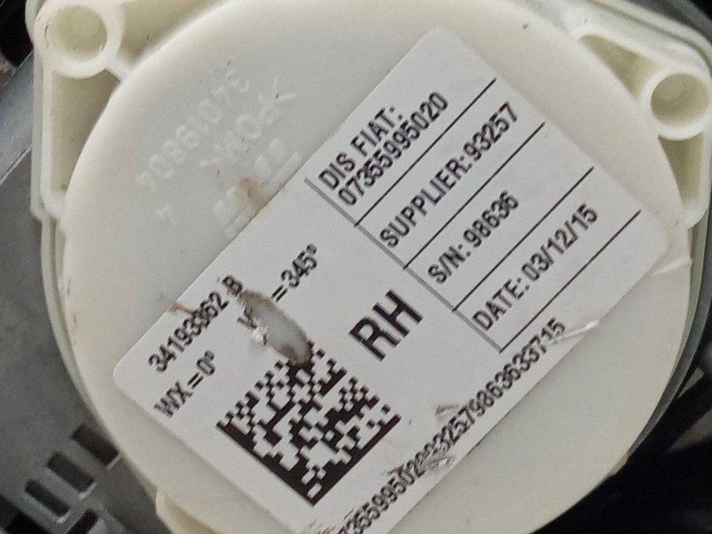 Recambio de cinturon seguridad delantero derecho para fiat 500l (351_, 352_) 1.4 (199lyb1b) referencia OEM IAM 07355995020  