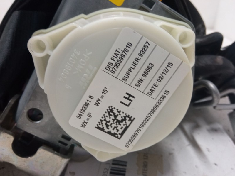 Recambio de cinturon seguridad delantero izquierdo para fiat 500l (351_, 352_) 1.4 (199lyb1b) referencia OEM IAM 07355997010  
