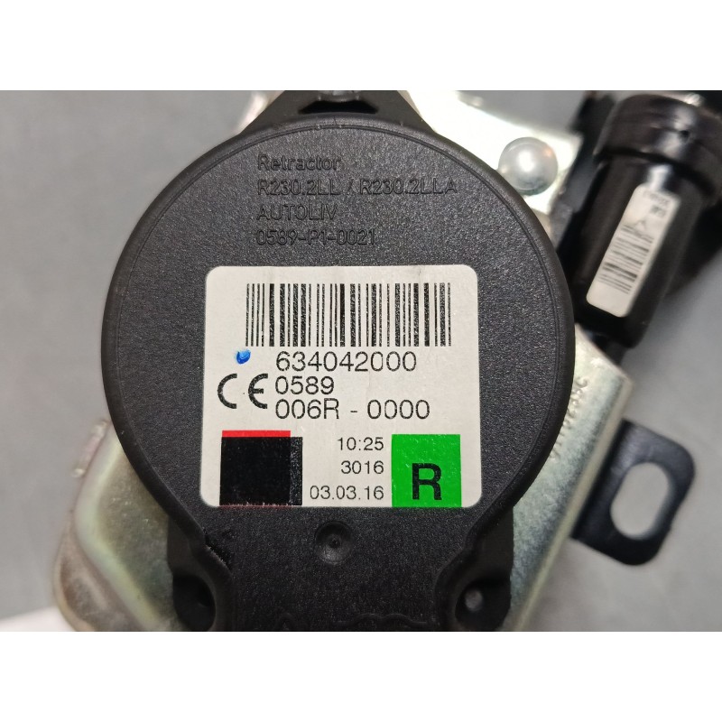 Recambio de cinturon seguridad delantero derecho para kia sportage iv (ql, qle) 1.7 crdi referencia OEM IAM 634042000  