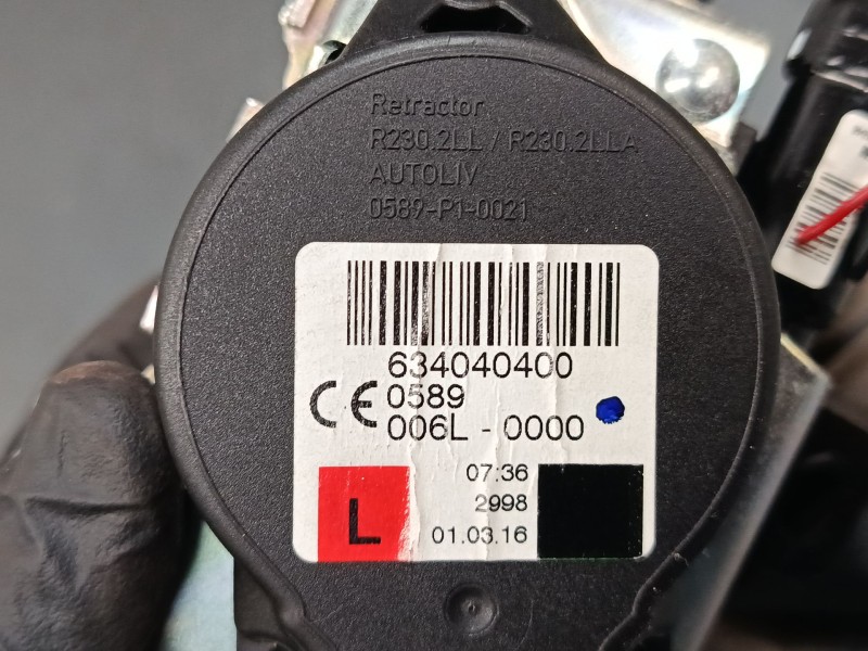 Recambio de cinturon seguridad delantero izquierdo para kia sportage iv (ql, qle) 1.7 crdi referencia OEM IAM 634040400  