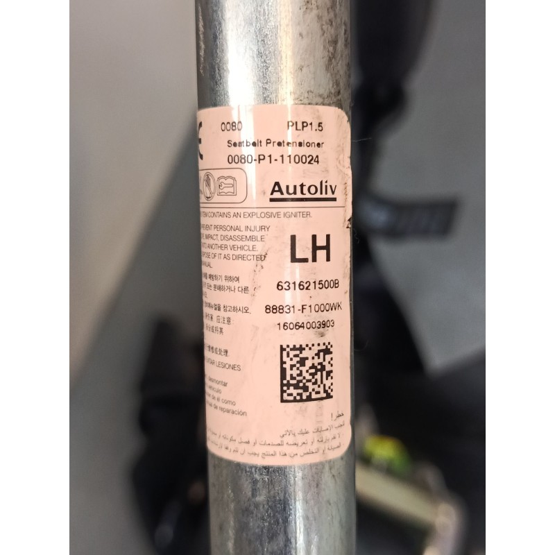 Recambio de cinturon seguridad delantero izquierdo para kia sportage iv (ql, qle) 1.7 crdi referencia OEM IAM 634040400  