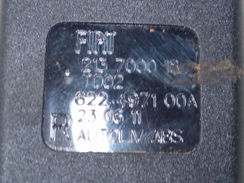 Recambio de anclaje cinturon delantero derecho para fiat qubo (225_) 1.3 d multijet (225cxb1a, 225axb1a, 225cxb11, 225axb11,... 