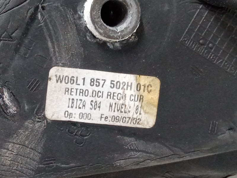 Recambio de retrovisor derecho para seat cordoba (6l2) 1.4 tdi referencia OEM IAM   