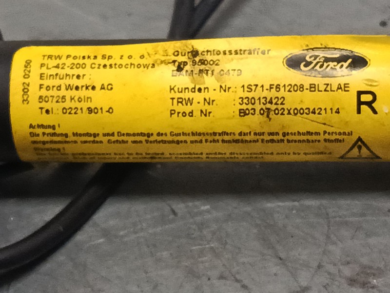 Recambio de anclaje cinturon delantero derecho para ford mondeo iii (b5y) 2.0 16v referencia OEM IAM 1S71F61208  