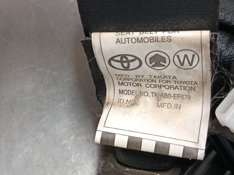 Recambio de cinturon seguridad trasero derecho para toyota corolla (_e12_) 1.4 vvt-i (zze120_) referencia OEM IAM   