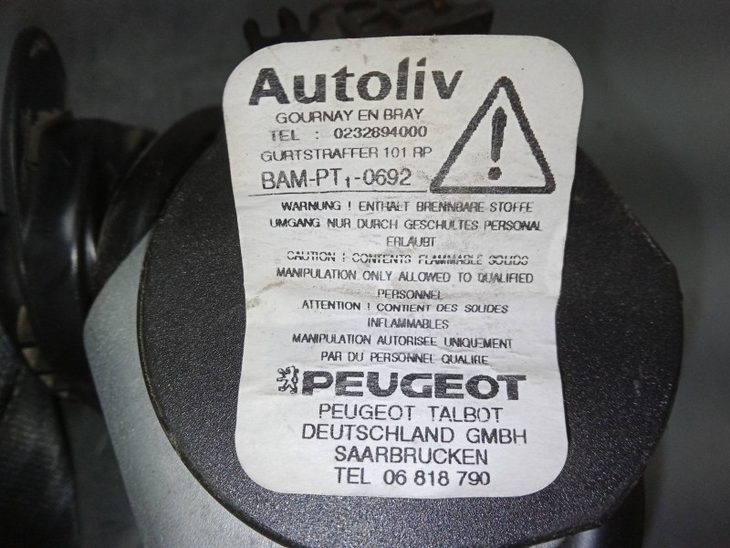 Recambio de cinturon seguridad delantero derecho para peugeot 607 (9d, 9u) 2.2 hdi referencia OEM IAM   