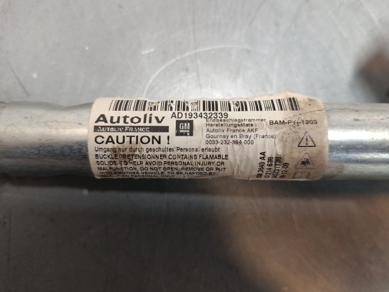 Recambio de cinturon seguridad delantero derecho para opel corsa d (s07) 1.3 cdti (l08, l68) referencia OEM IAM 607707600E  