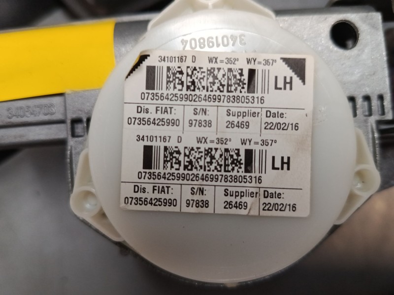 Recambio de cinturon seguridad delantero izquierdo para fiat 500 (312_) 1.2 (312axa1a) referencia OEM IAM 07356425990  