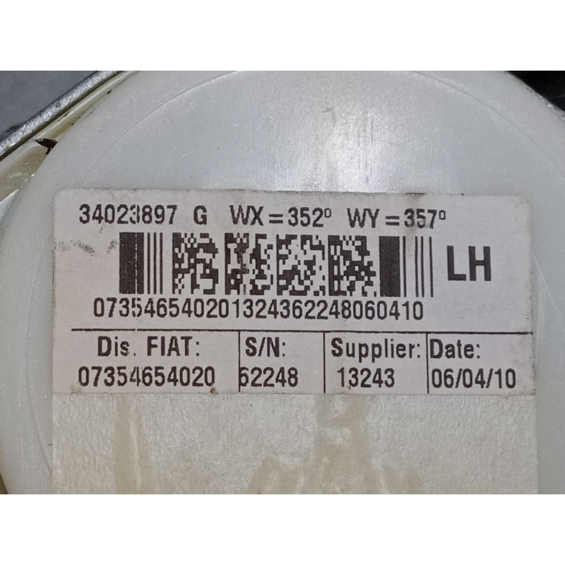 Recambio de cinturon seguridad delantero izquierdo para fiat 500 c (312_) 1.4 (312cxc1b, 312axc1b) referencia OEM IAM 0735465402