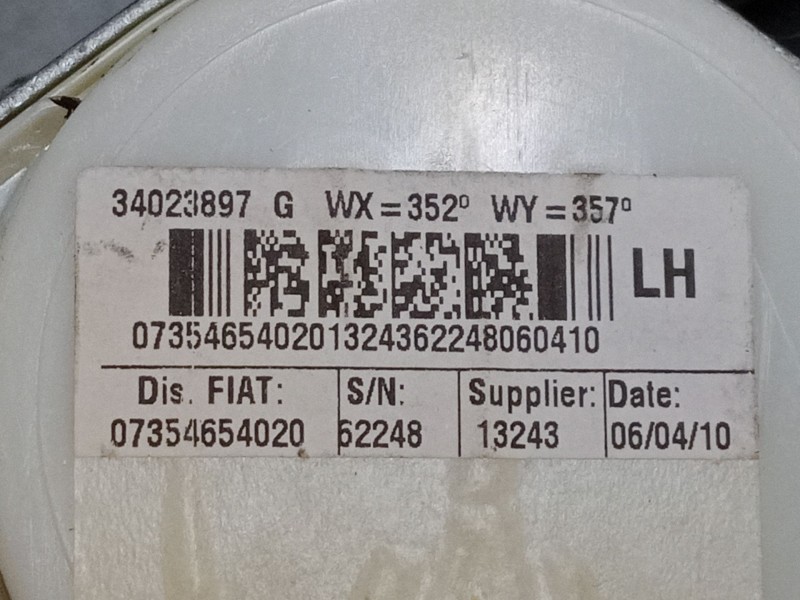Recambio de cinturon seguridad delantero izquierdo para fiat 500 c (312_) 1.4 (312cxc1b, 312axc1b) referencia OEM IAM 0735465402