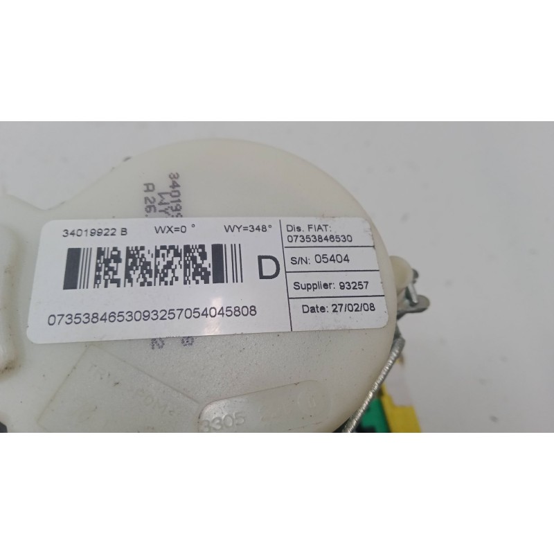 Recambio de cinturon seguridad delantero derecho para fiat bravo ii (198_) 1.9 d multijet (198axb1a) referencia OEM IAM 34019922