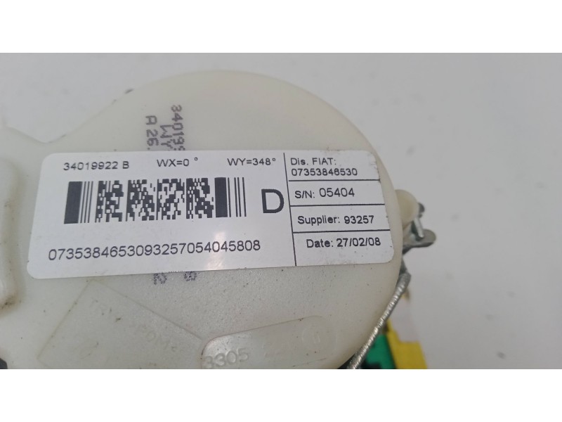 Recambio de cinturon seguridad delantero derecho para fiat bravo ii (198_) 1.9 d multijet (198axb1a) referencia OEM IAM 34019922
