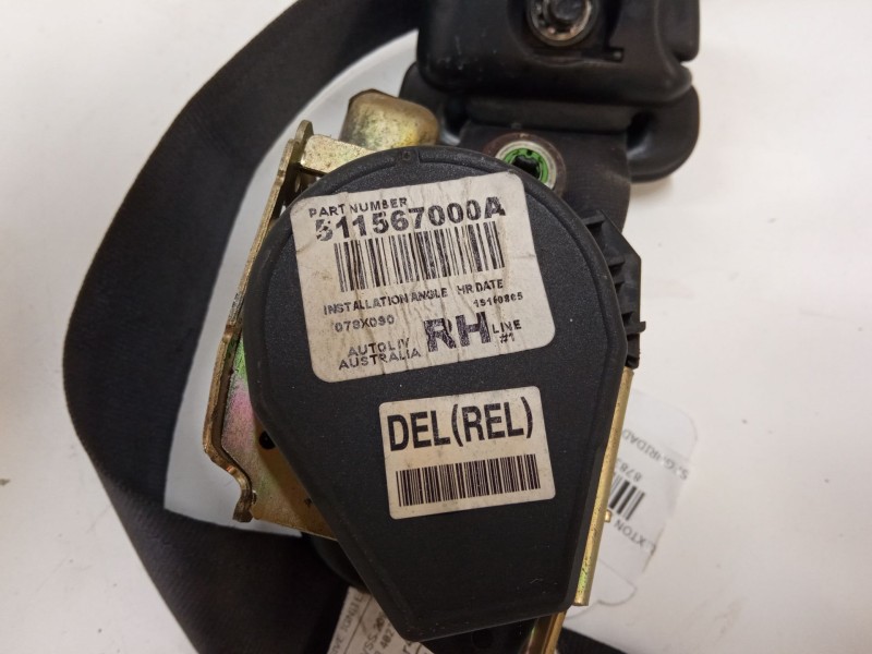 Recambio de cinturon seguridad delantero derecho para ssangyong rexton / rexton ii (gab_) 2.7 xdi referencia OEM IAM 7461108004L