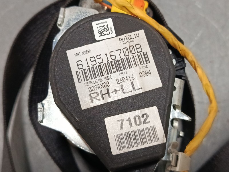 Recambio de cinturon seguridad delantero derecho para chevrolet cruze hatchback (j305) 1.8 referencia OEM IAM 6195167008  