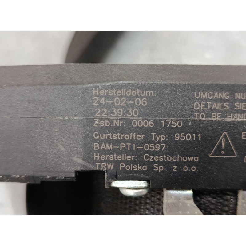 Recambio de cinturon seguridad delantero derecho para smart fortwo coupé (450) 0.7 (450.352, 450.332) referencia OEM IAM 0006175