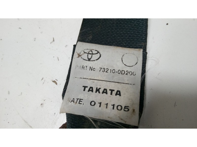 Recambio de cinturon seguridad delantero derecho para toyota yaris (_p9_) 1.4 d-4d (nlp90_) referencia OEM IAM 73210 0D200  