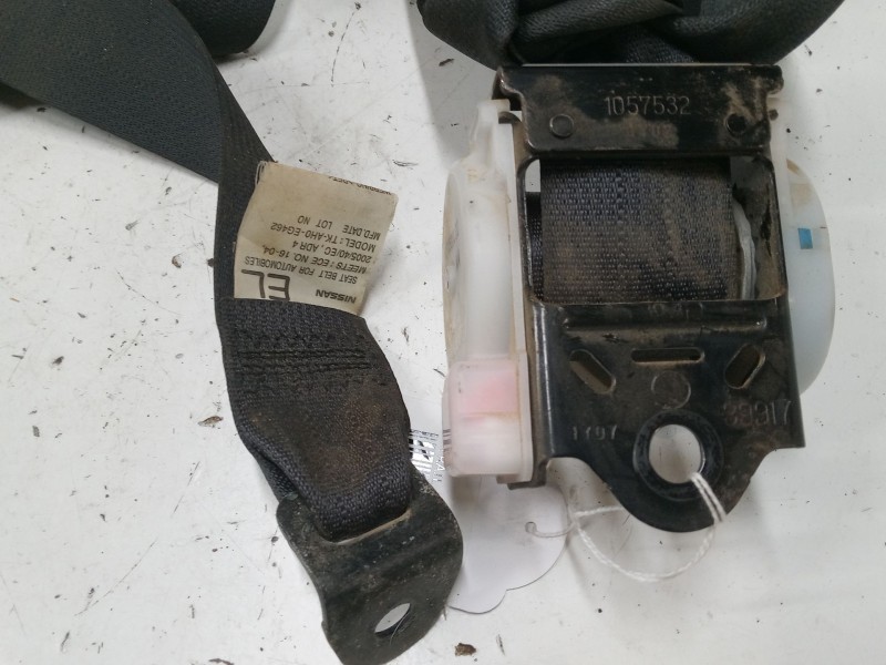 Recambio de cinturon seguridad trasero derecho para nissan x-trail ii (t31) 2.0 dci referencia OEM IAM 1057532  