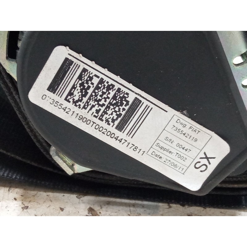 Recambio de cinturon seguridad delantero izquierdo para fiat qubo (225_) 1.3 d multijet (225cxb1a, 225axb1a, 225cxb11, 225axb11,