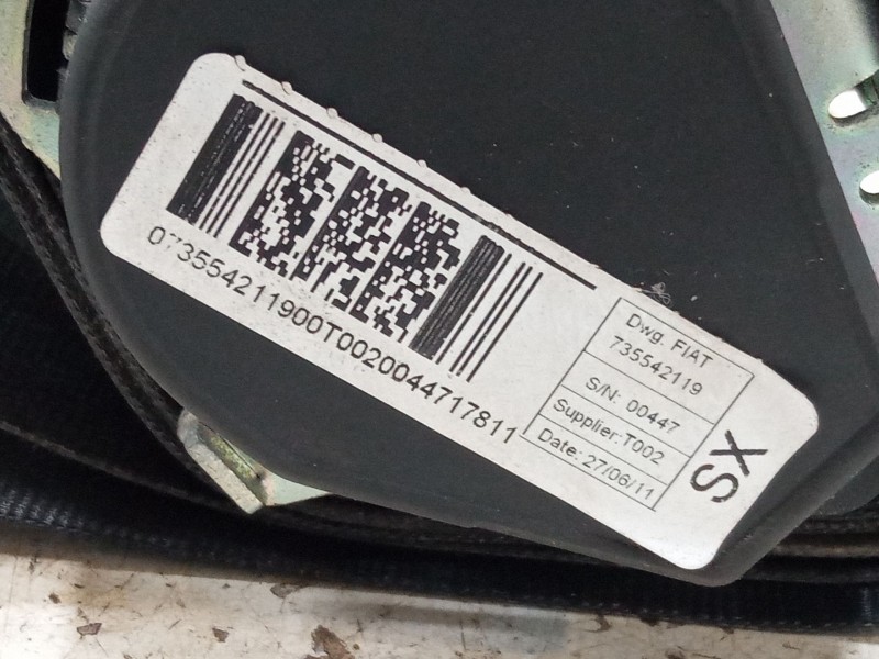 Recambio de cinturon seguridad delantero izquierdo para fiat qubo (225_) 1.3 d multijet (225cxb1a, 225axb1a, 225cxb11, 225axb11,